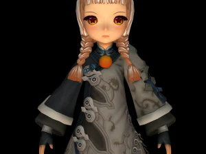 cute innocent doll character 3D Model