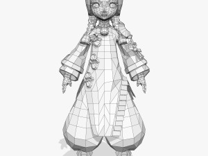 cute innocent doll character 3D Model