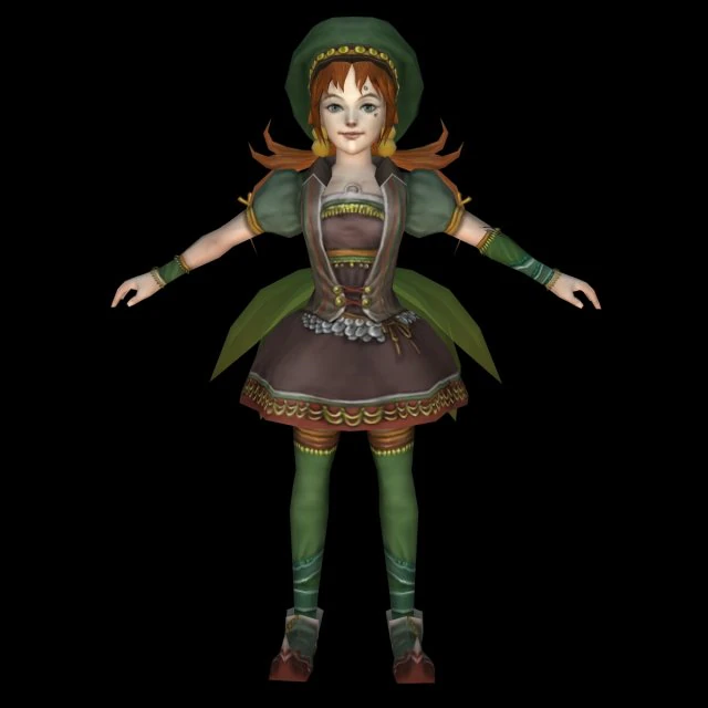 farry girl 3D Model .c4d .max .obj .3ds .fbx .stl .blend 