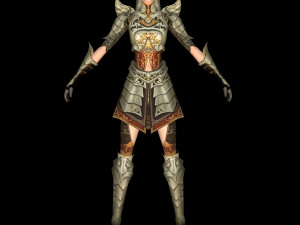 fighter women character Model 3D