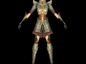 전투기 여성 캐릭터 3D 모델