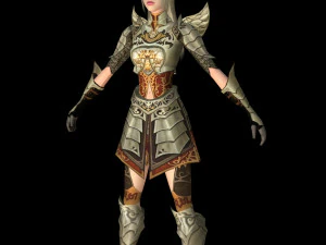 fighter women character 3D Model