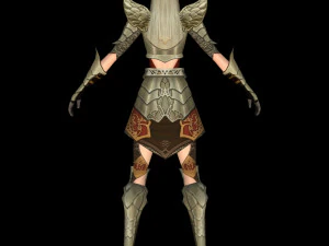 fighter women character 3D Model