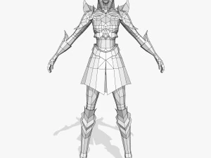 fighter women character 3D Model