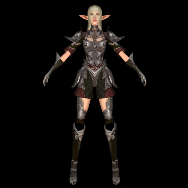fighter women character 02 3D Model .c4d .max .obj .3ds .fbx .stl .blend