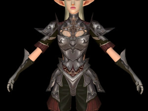 fighter women character 02 3D Model
