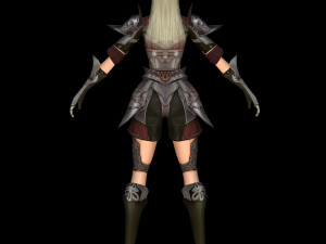 fighter women character 02 3D Model