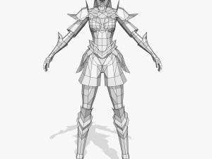 fighter women character 02 3D Model
