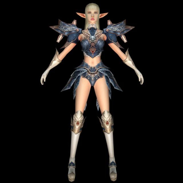 fighter women character 03 3D Model .c4d .max .obj .3ds .fbx .stl .blend 