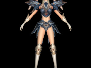 fighter women character 03 Model 3D