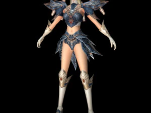 fighter women character 03 3D Model