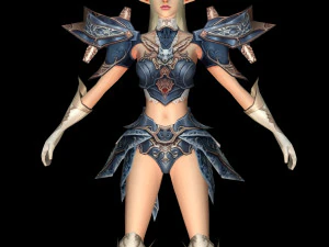 fighter women character 03 3D Model