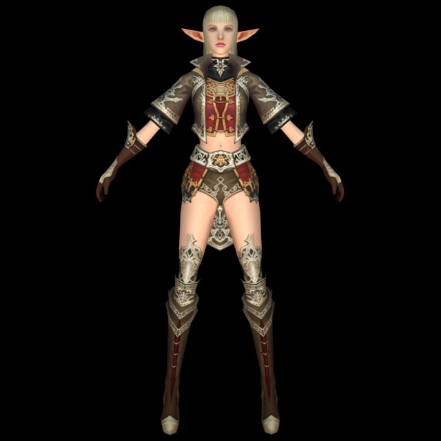 fighter women character 04 3D 模型 .c4d .max .obj .3ds .fbx .stl .blend