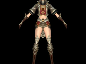 전투기 여자 캐릭터 04 3D 모델