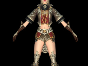 fighter women character 04 3D 模型