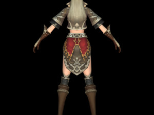 fighter women character 04 3D 模型