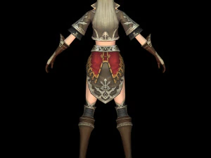 fighter women character 04 3D Model