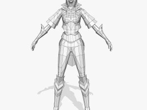 fighter women character 04 3D Model