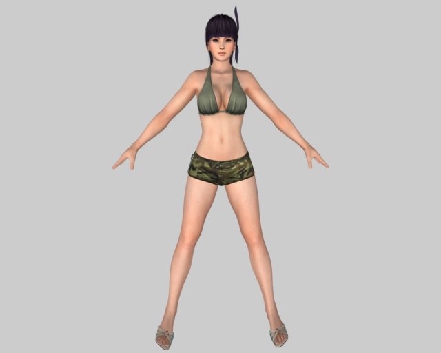 sexy bikini girl 01 3D Model .c4d .max .obj .3ds .fbx .stl .blend 