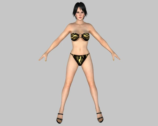 sexy bikini girl 02 3D Model .c4d .max .obj .3ds .fbx .stl .blend 
