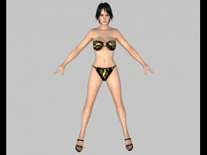 garota de biquíni sexy 02 Modelo 3D