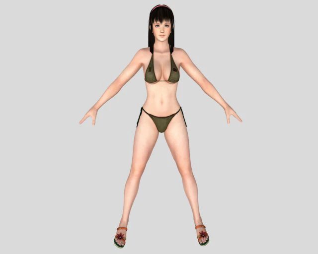 sexy bikini girl 03 3D Model .c4d .max .obj .3ds .fbx .stl .blend 