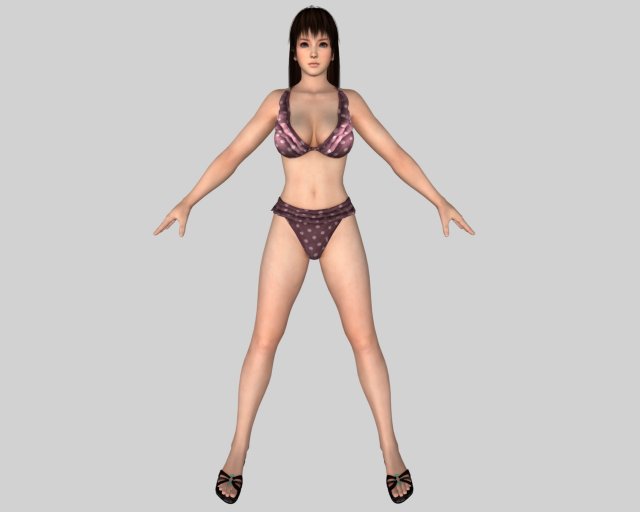 sexy bikini girl 05 3Dモデル .c4d .max .obj .3ds .fbx .stl .blend 