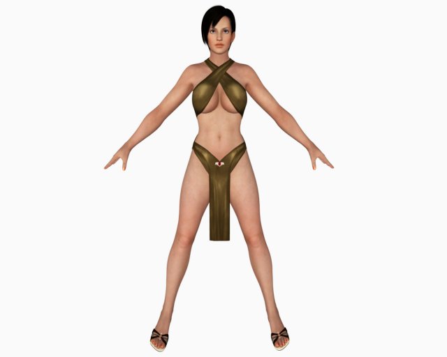 sexy bikini girl 07 Modelo 3D .c4d .max .obj .3ds .fbx .stl .blend 