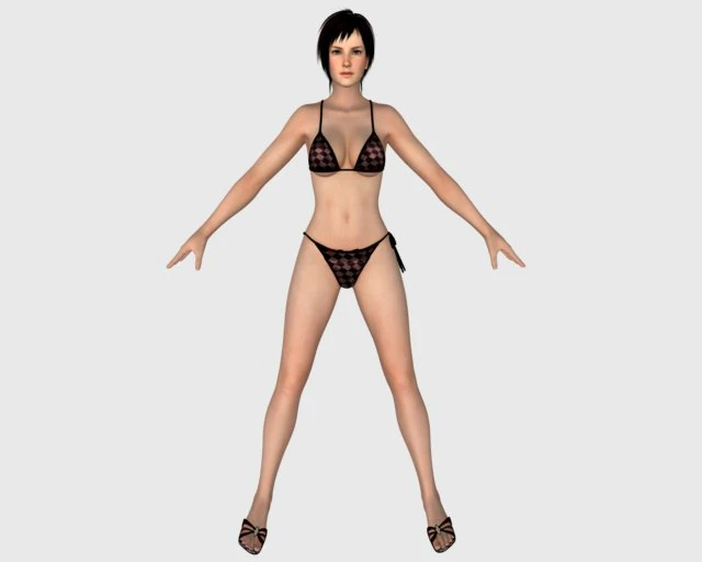 sexy bikini girl 08 3D Model .c4d .max .obj .3ds .fbx .stl .blend 