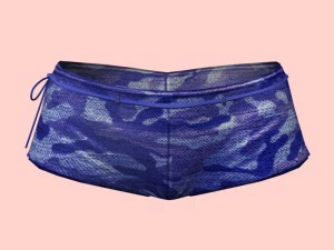 shorts militares azuis sexy Modelo 3D