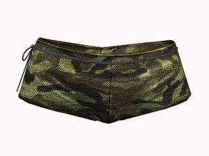 sexy green army shorts 3Dモデル