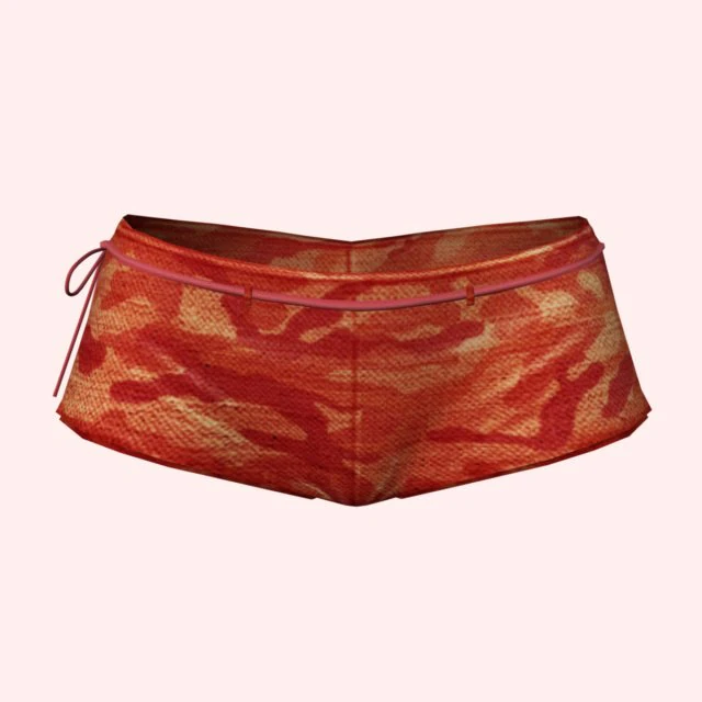 sexy red army shorts 3D Model .c4d .max .obj .3ds .fbx .stl .blend 