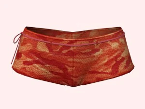 shorts militares vermelhos sexy Modelo 3D