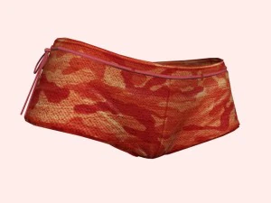 sexy red army shorts 3D Model
