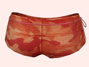 sexy red army shorts 3D Model