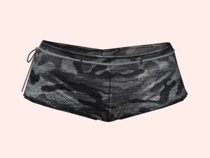 biqu&iacute;ni sexy preto e branco militar Modelo 3D