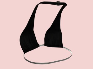 sexy black white army bikini 3D Model