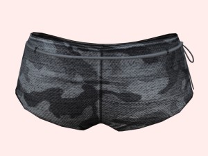 sexy black white army bikini 3D Model