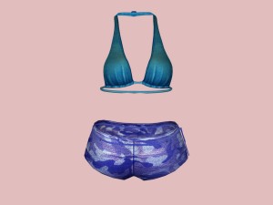 sexy blue army bikini 3D Модель
