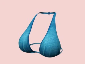 sexy blue army bikini 3D Model