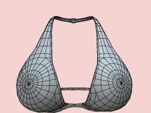 sexy blue army bikini 3D Model