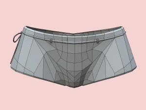 sexy blue army bikini 3D Model