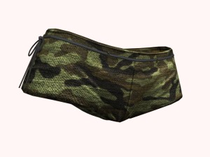 sexy green army bikini 3D Model
