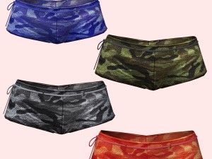 04y army shorts pack 3D 模型