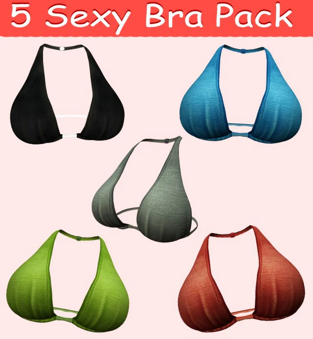 05y bra pack 3D Model .c4d .max .obj .3ds .fbx .stl .blend 