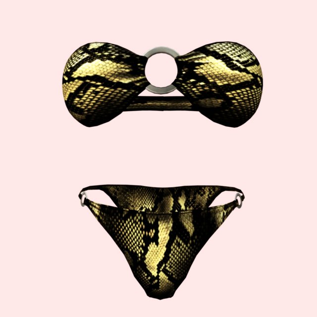 sexy snake print bikini Modelo 3D .c4d .max .obj .3ds .fbx .stl .blend 