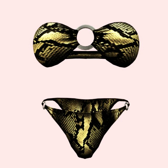 sexy snake print bikini 3D Model .c4d .max .obj .3ds .fbx .stl .blend 