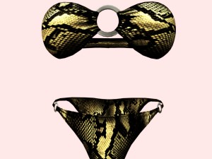 sexy snake print bikini 3D Model