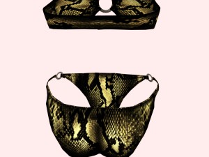 sexy snake print bikini Modelo 3D