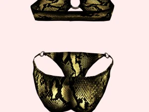 sexy snake print bikini 3D Model